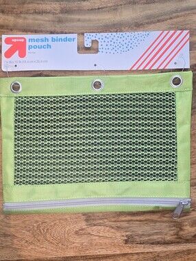 NWT Up & Up Lime Green Mesh Binder Pouch